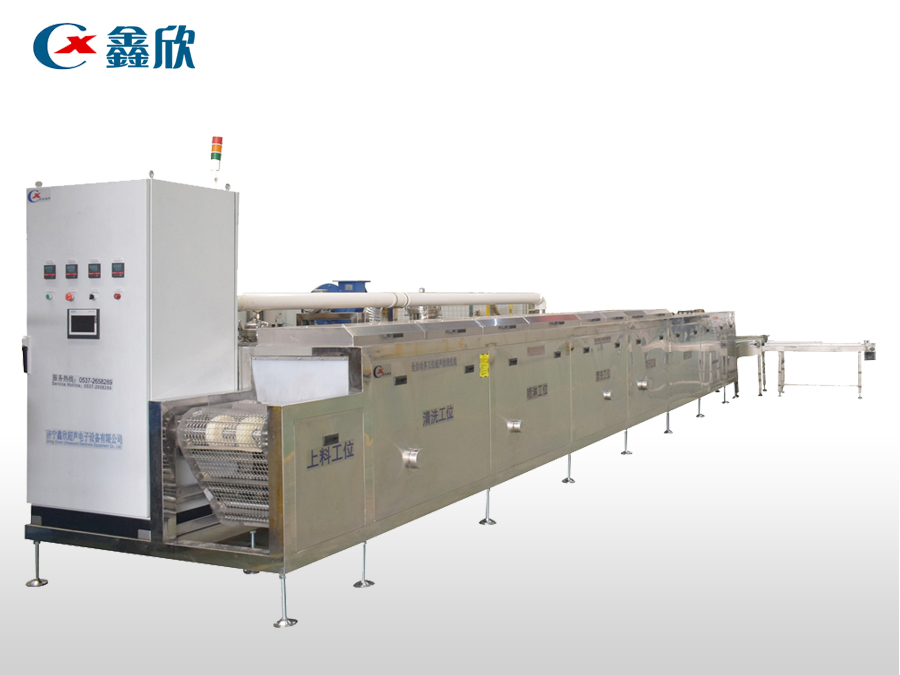 鋁制零件通過(guò)式噴淋清洗烘干線